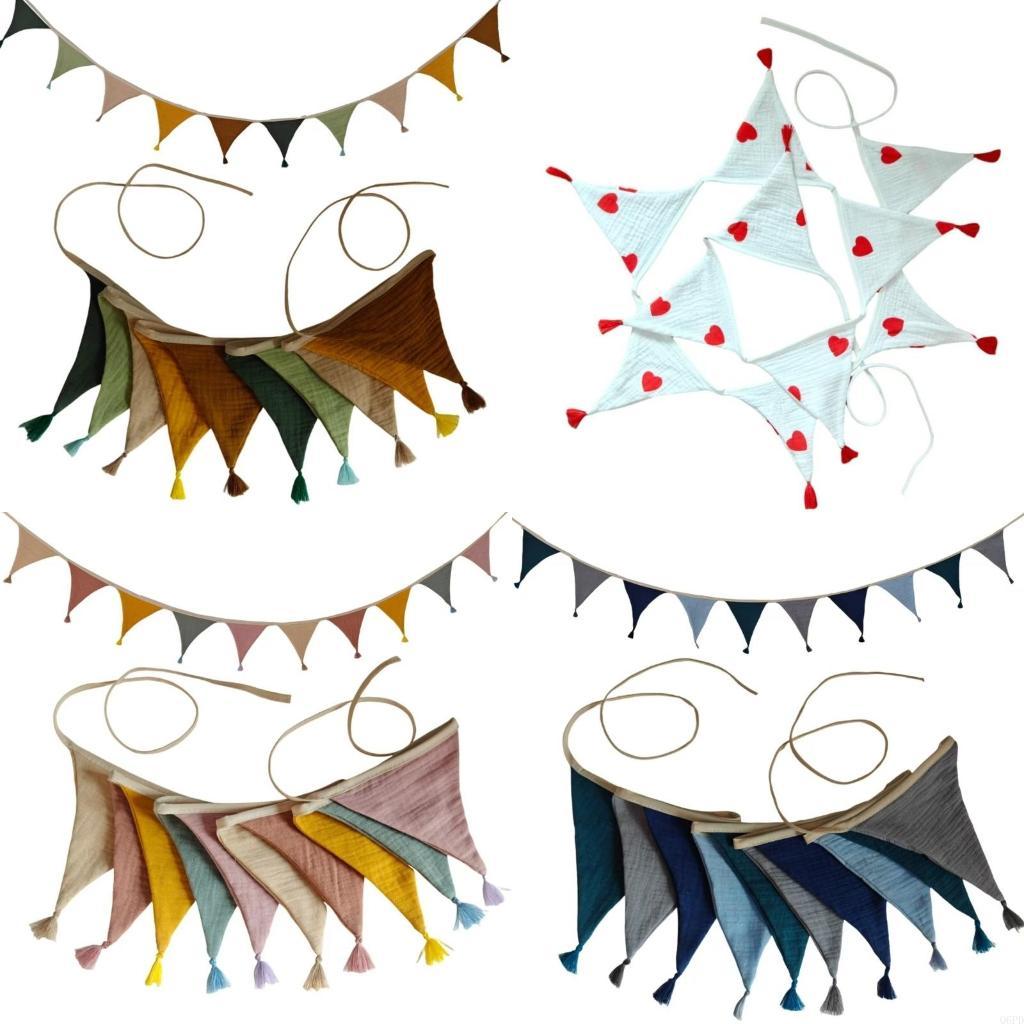 Baby Nursery Gender Neutral - Breathable Cotton Bunting Banners for Nursery