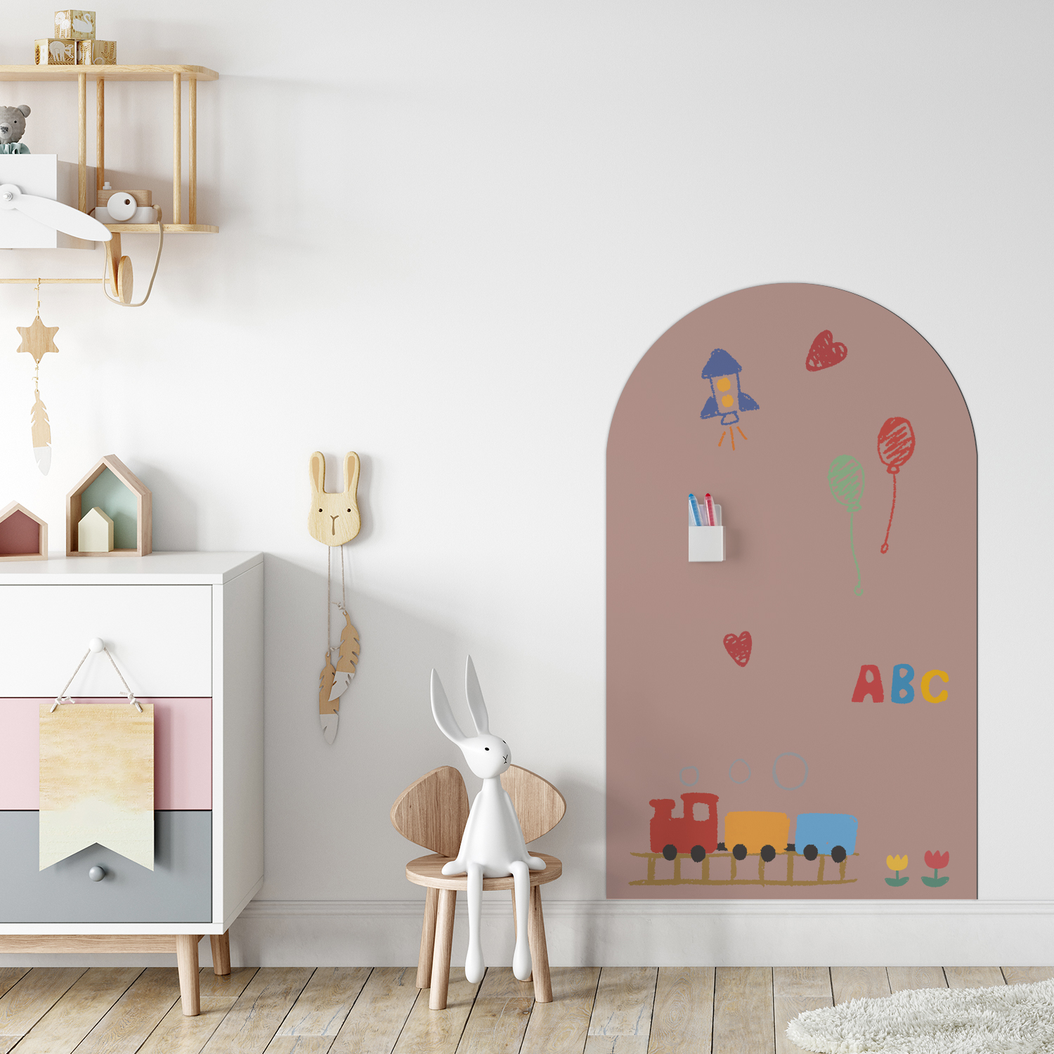 Baby Nursery Stickers - Simple Style Self-Adhesive Tape Magnetic Arch