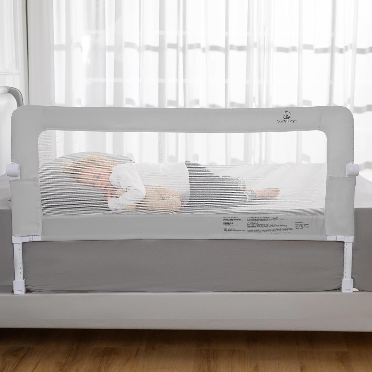 Bed Rail Toddler - Adjustable Bed Rail for Toddlers, Swing-Down
