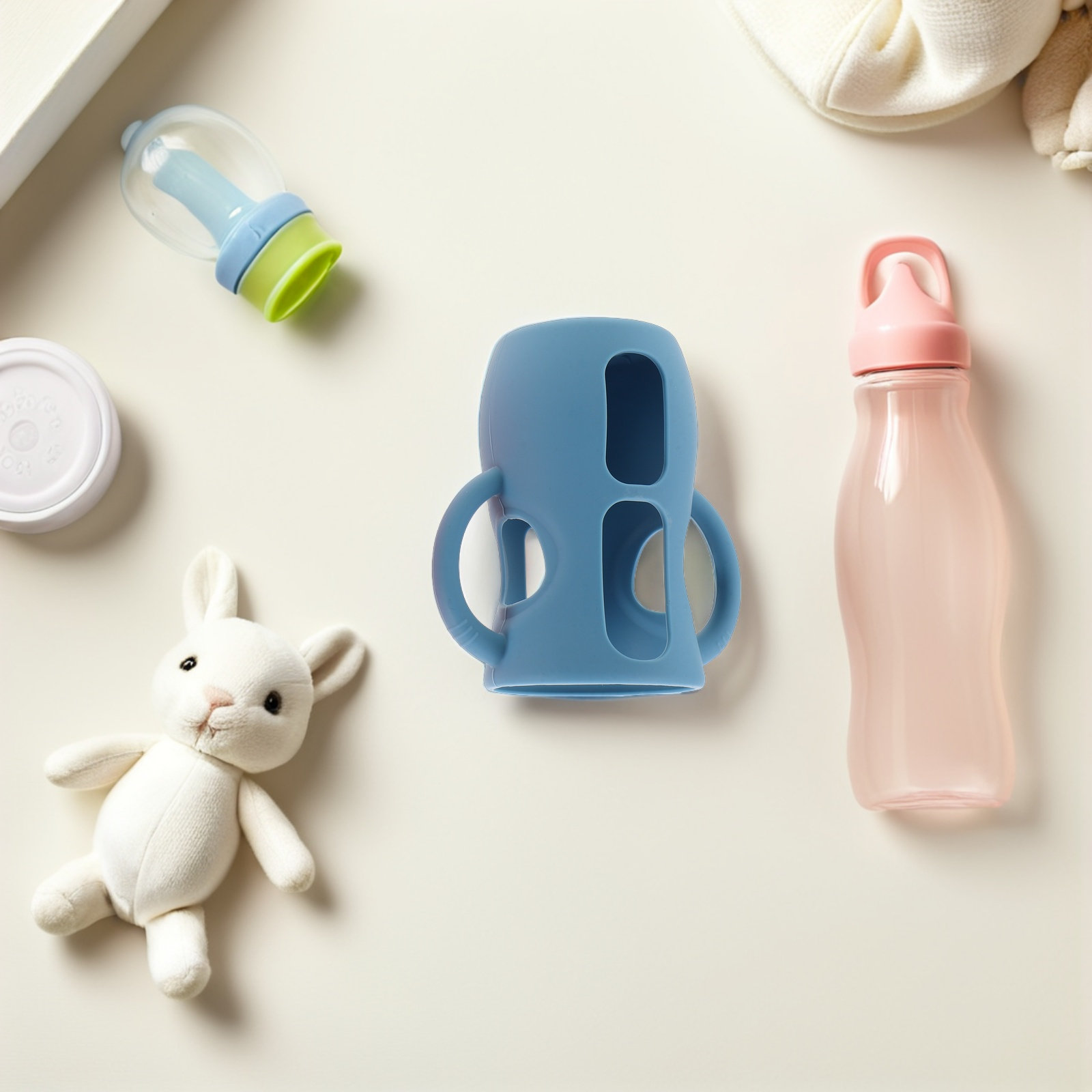 Baby Nursery Handles - 3Pcs Baby Bottle Sleeve Protector Silicone