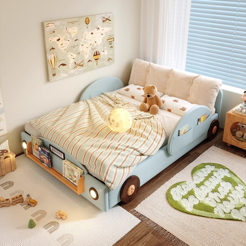 Bed Rail Toddler - Simple Car Shape Kids Beds Wooden