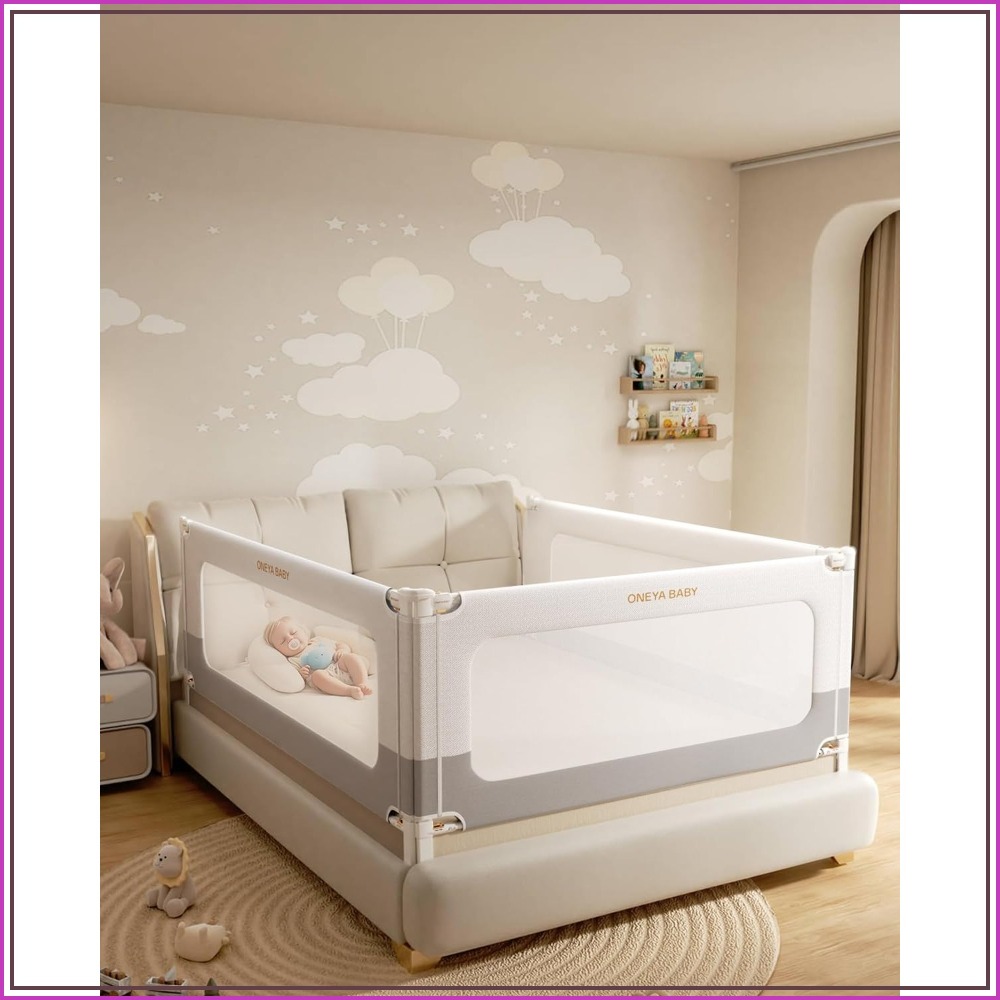 Bed Rail Toddler - 3-Piece Adjustable Bed Rails for King