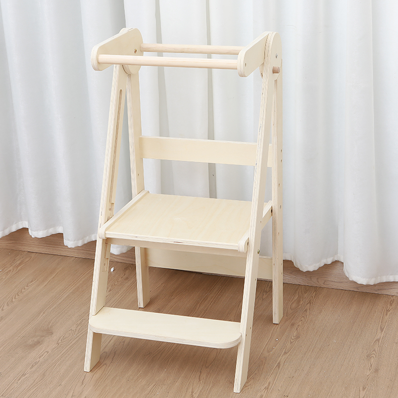 Baby Nursery Handles - Birch Multi-Layer Footstool Foldable Baby Step