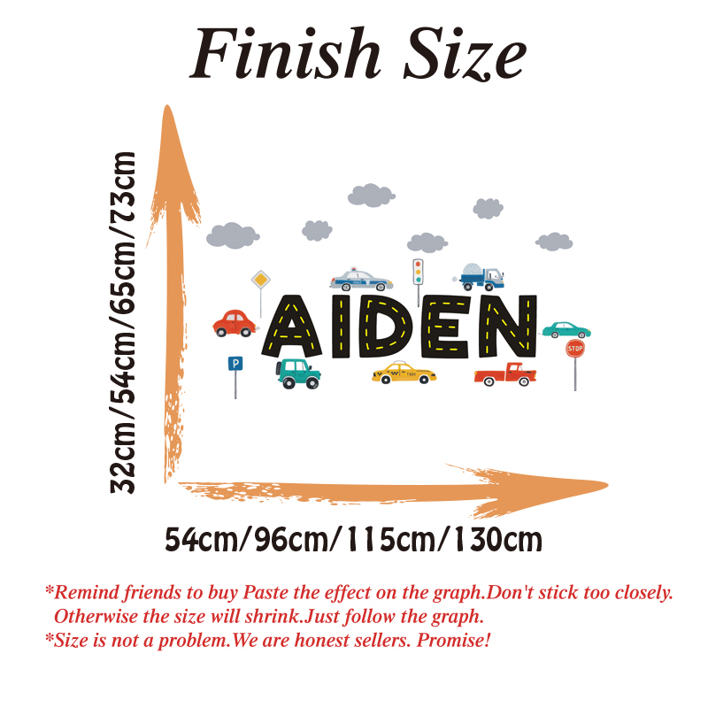 Custom Name Construction Vehic - Baby Nursery Wall Stickers ulasan dan harga