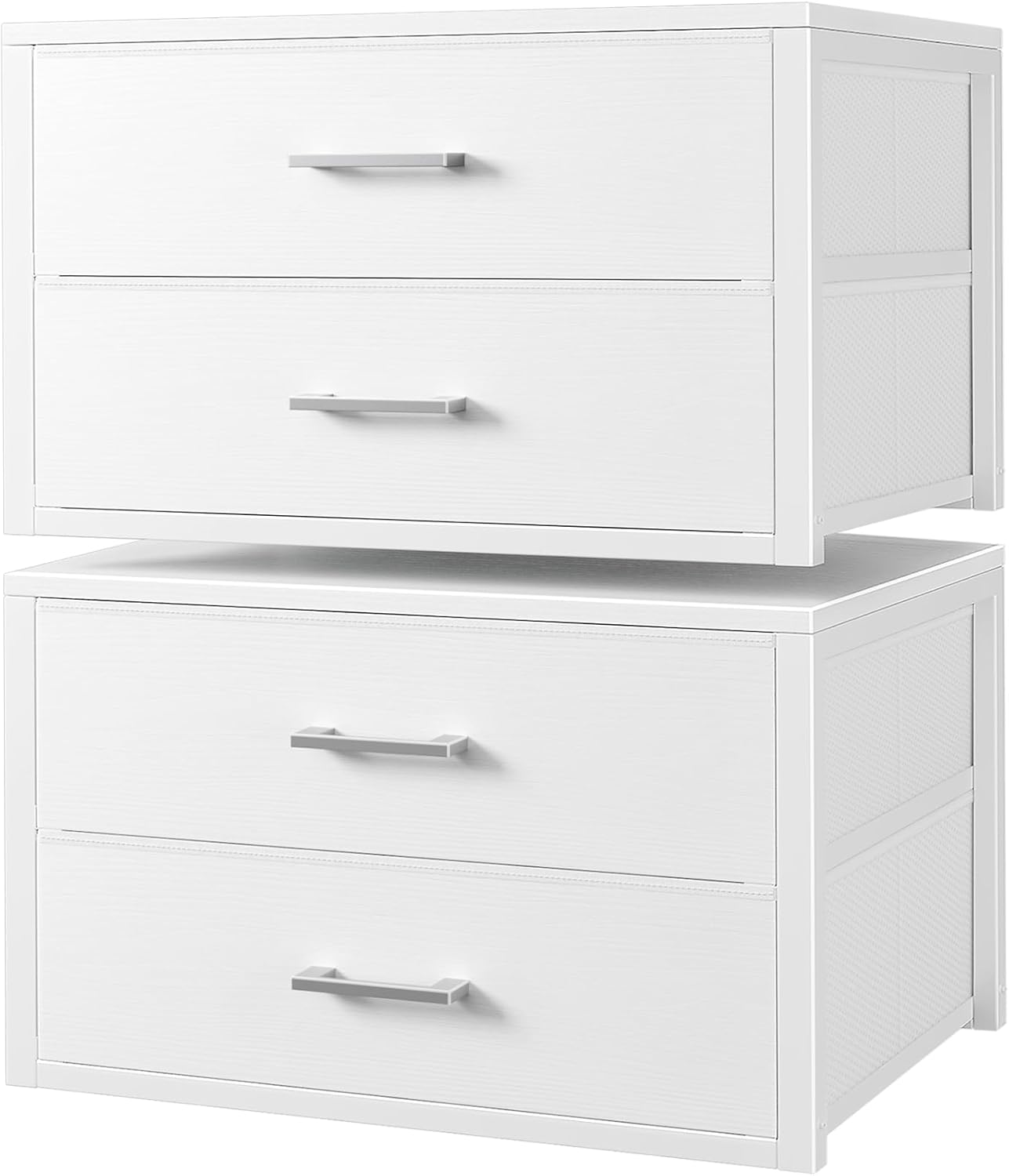 Stackable Storage Drawers Clos - Drawer Dresser White ulasan dan harga