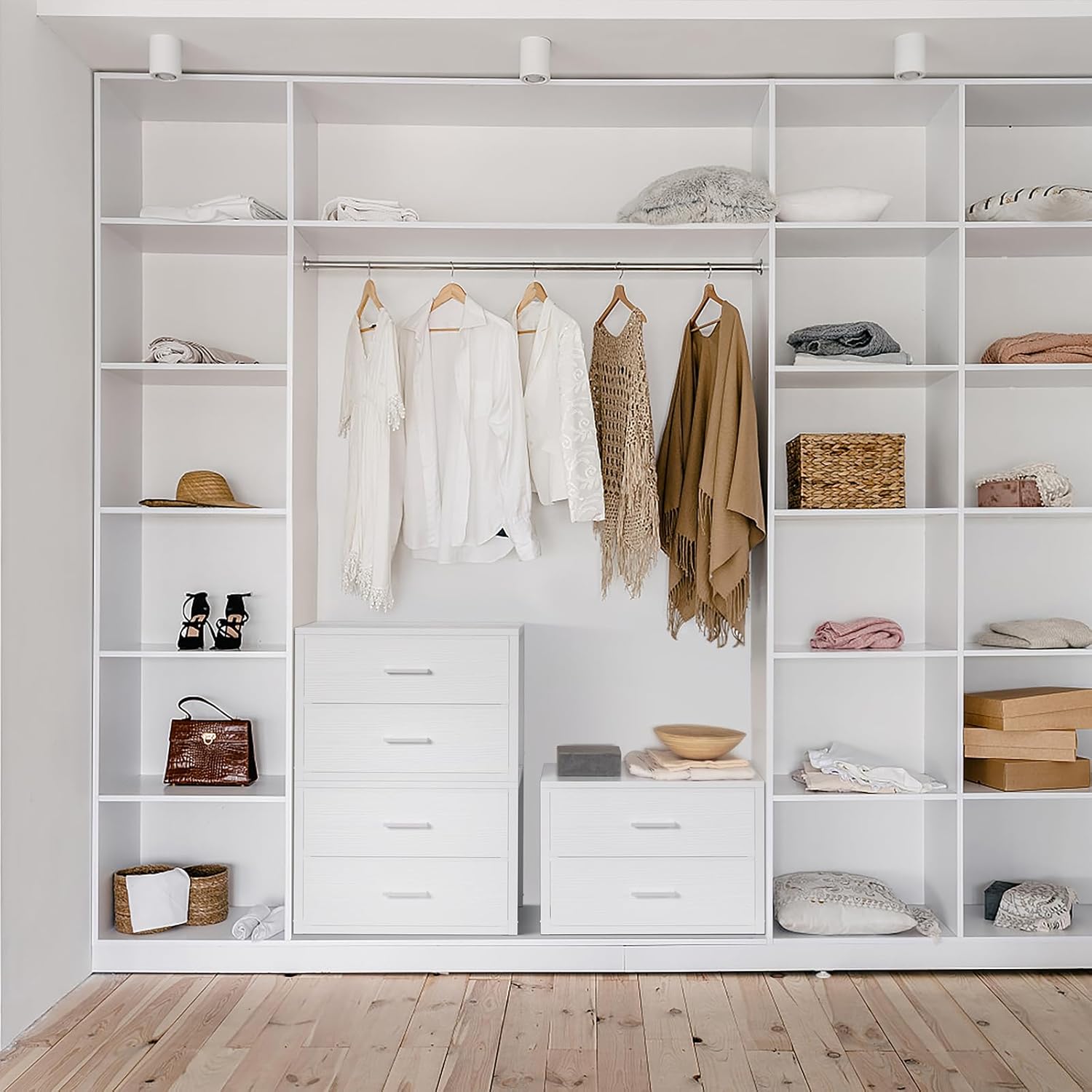 Stackable Storage Drawers Clos - Drawer Dresser White ulasan dan harga