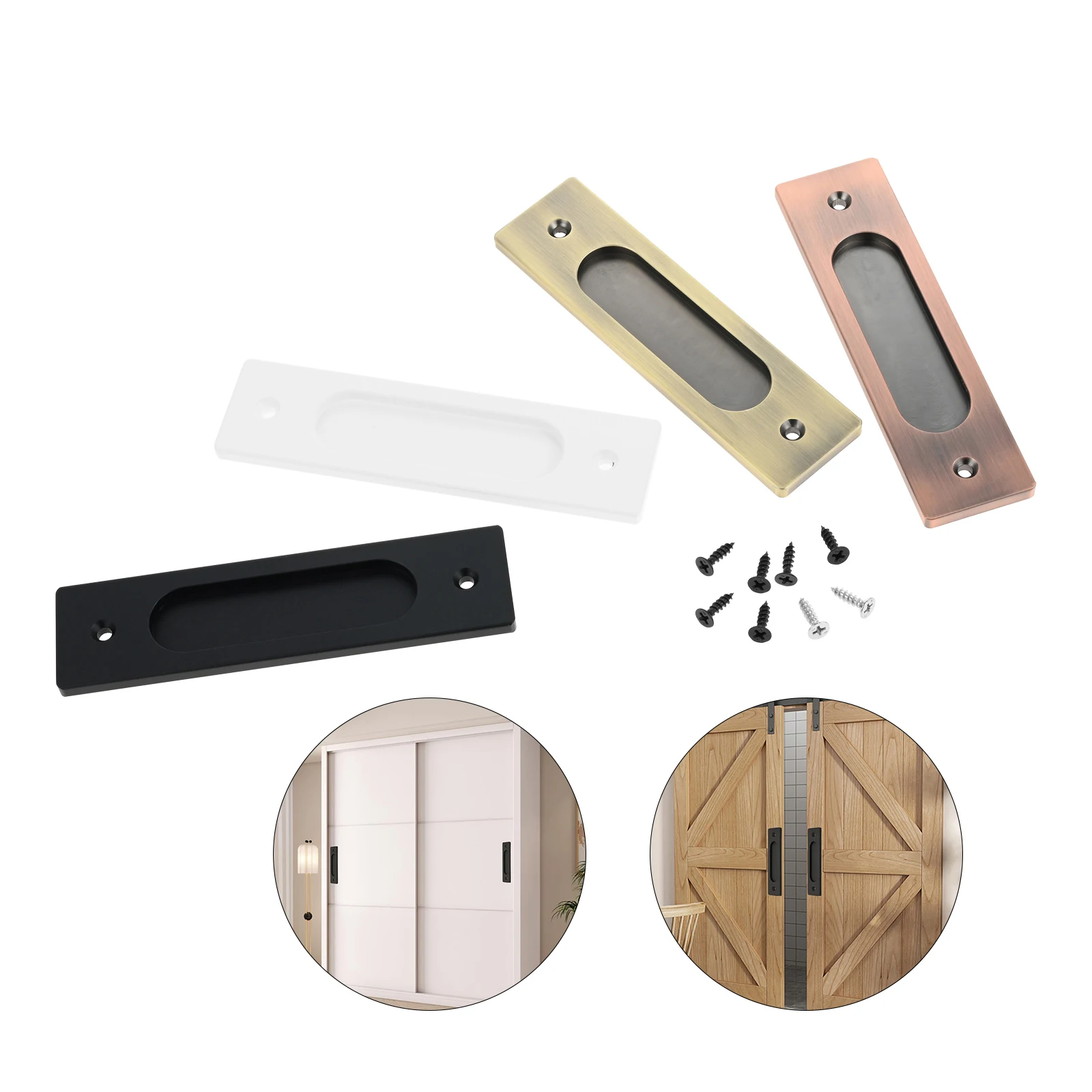 1pc Sliding Door Handle w/scre - Drawer Dresser White ulasan dan harga