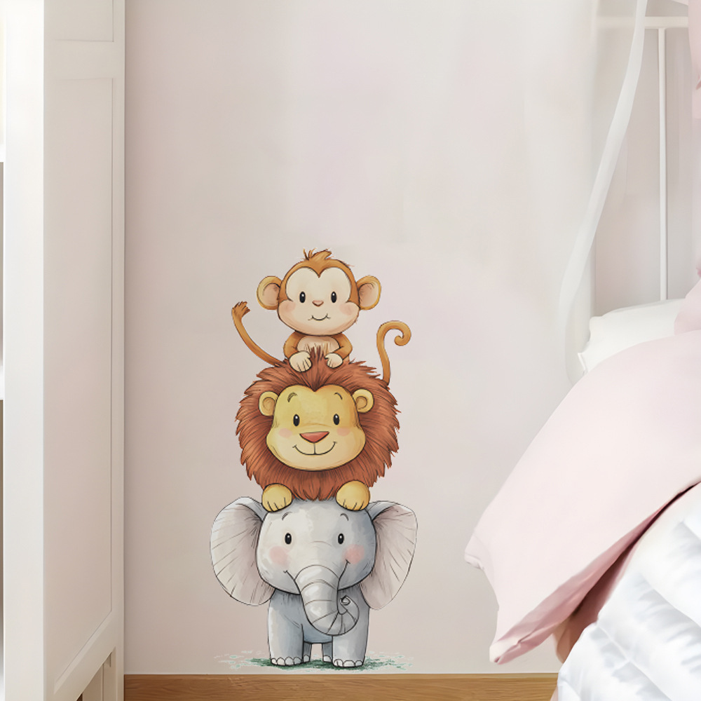 Cute Forest Animals Wall Stick - Baby Nursery Elephant ulasan dan harga