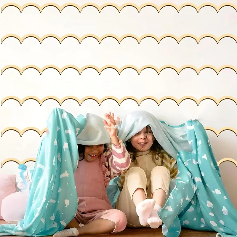 36Pcs Unfinished Wood Trim Mol - Baby Nursery Wall Stickers ulasan dan harga
