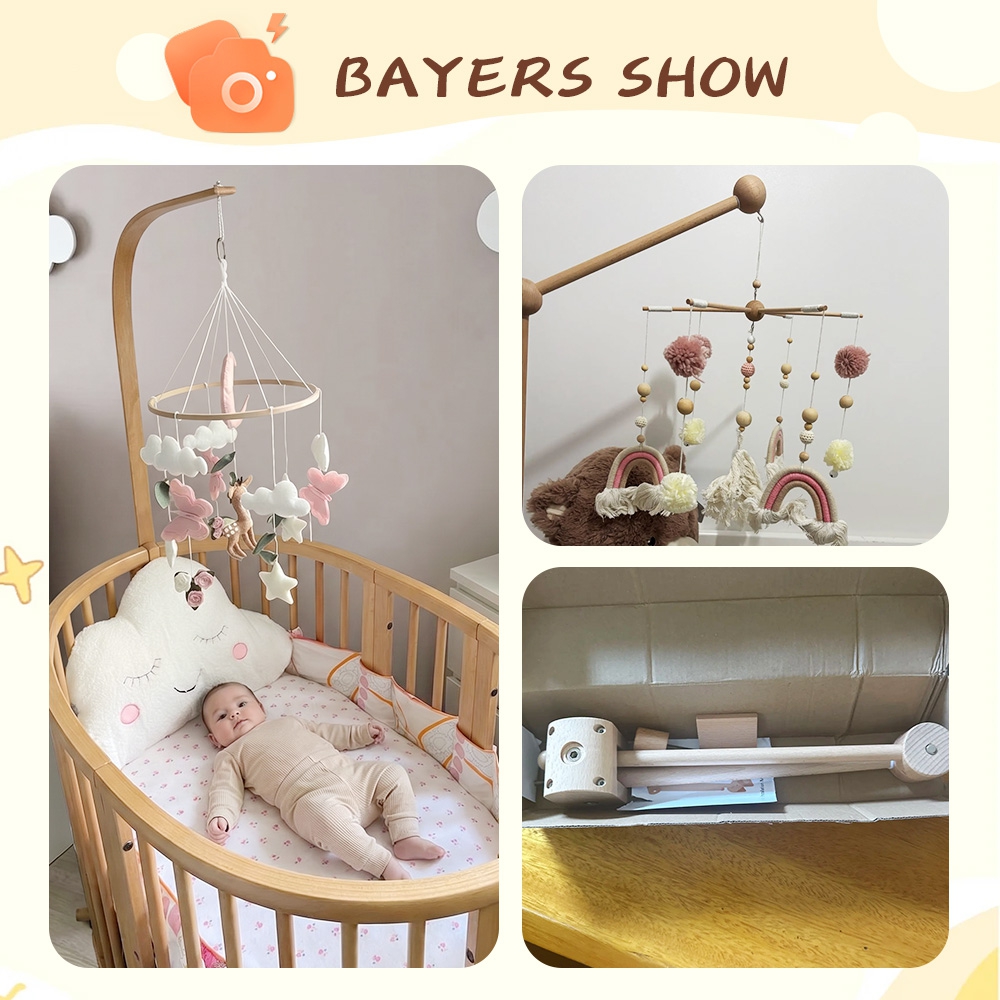 Crib Mobile Bed Bell Wooden Ba - Crib Mobile Musical ulasan dan harga