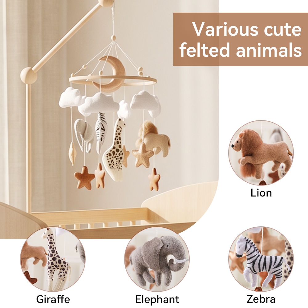 Crib Mobile Bed Bell Wooden Ba - Crib Mobile Musical ulasan dan harga