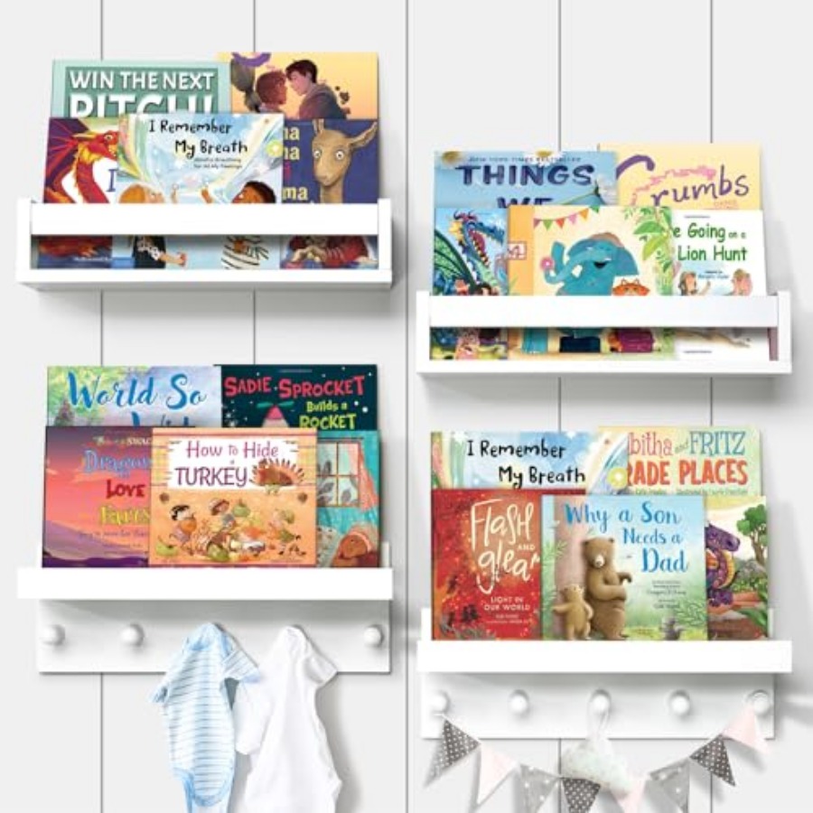 Set of Four Floating Book Shel - Baby Nursery Books ulasan dan harga