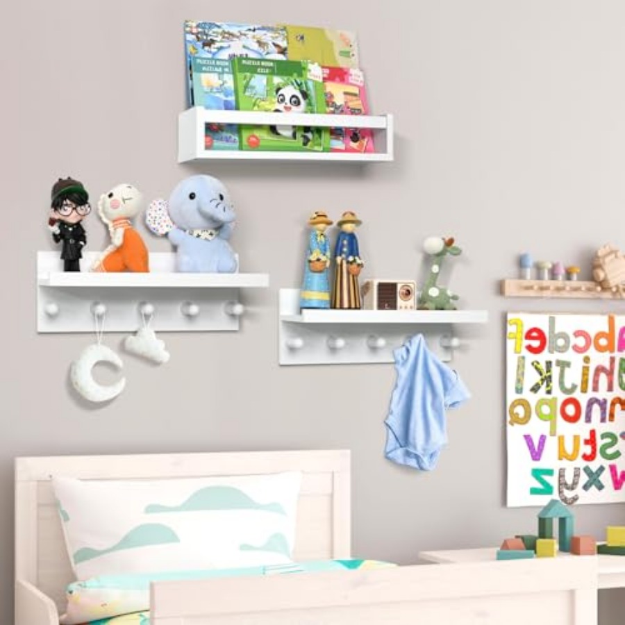 Set of Four Floating Book Shel - Baby Nursery Books ulasan dan harga