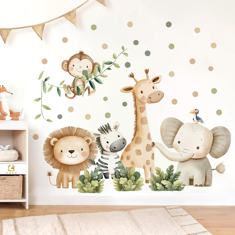 Boho Forest Animals Wall Stick - Baby Nursery Elephant ulasan dan harga