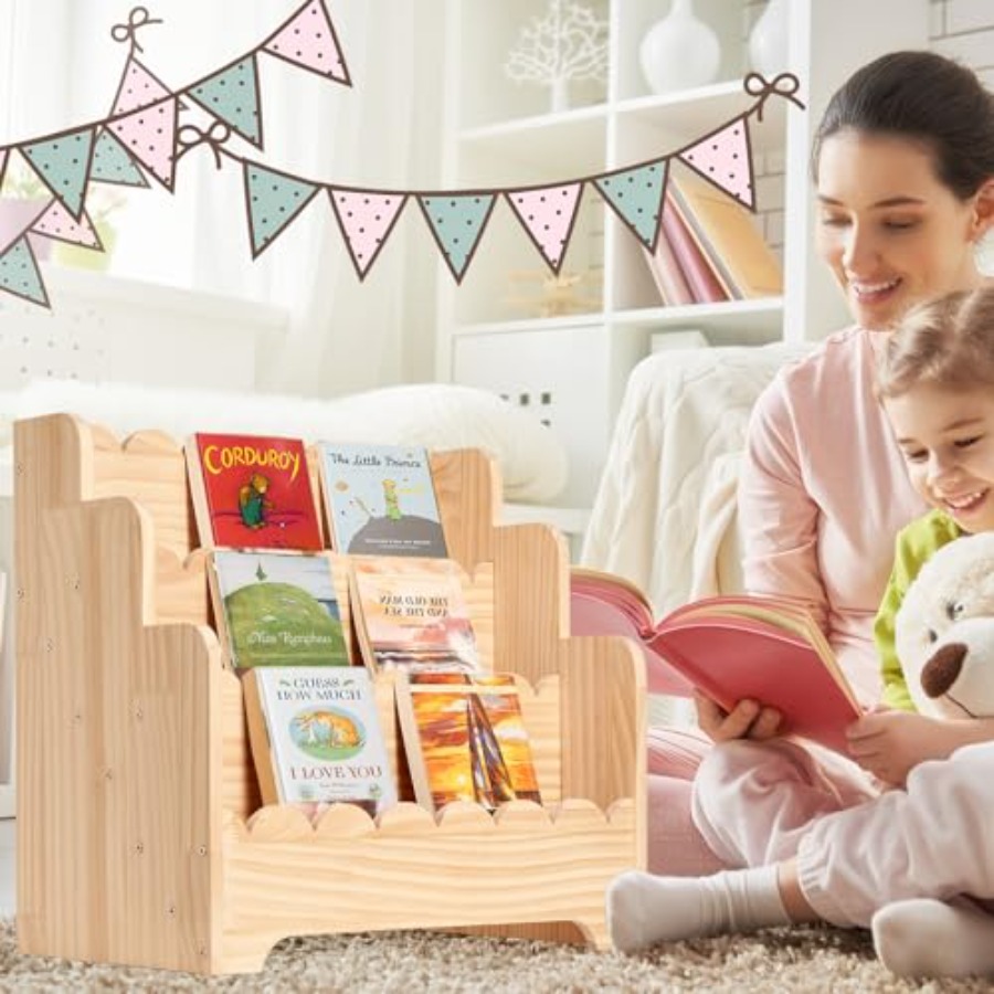 Bookshelf Storage 3-Tier Book  - Baby Nursery Books ulasan dan harga