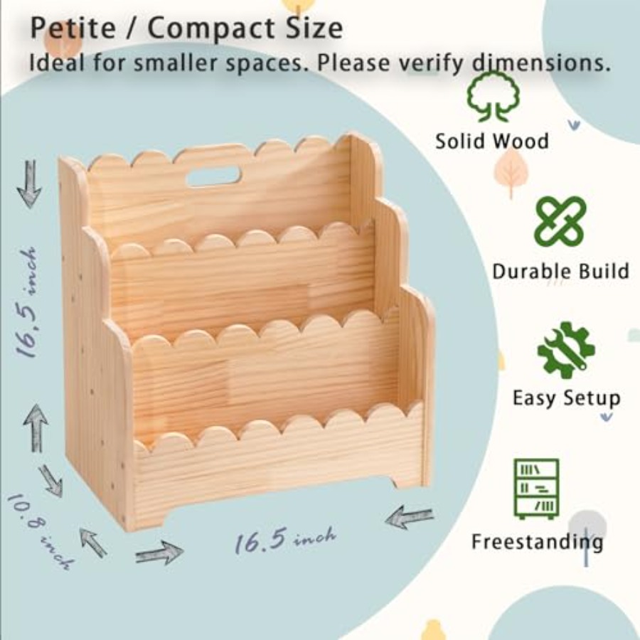 Bookshelf Storage 3-Tier Book  - Baby Nursery Books ulasan dan harga