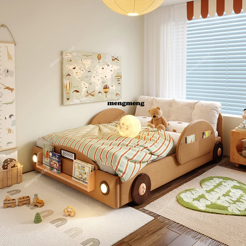 AB03Simple Car Shape Kids Beds - Bed Rail Toddler ulasan dan harga