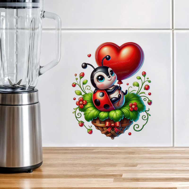 Cute Ladybug Wall Sticker Baby - Baby Nursery Mural Wallpaper ulasan dan harga