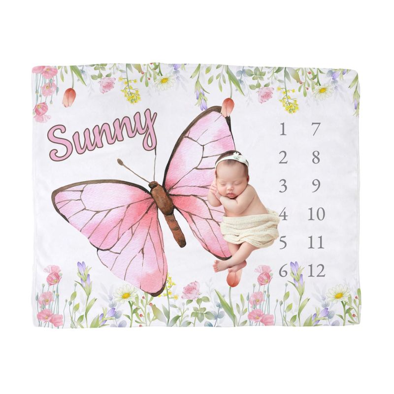 VIKAMA Watercolor Pink Butterf - Baby Nursery Pink ulasan dan harga