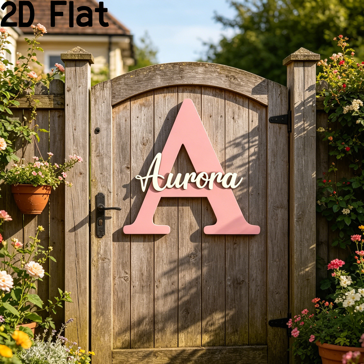 1Pc Custom Pink Alphabet A Woo - Baby Nursery Pink ulasan dan harga