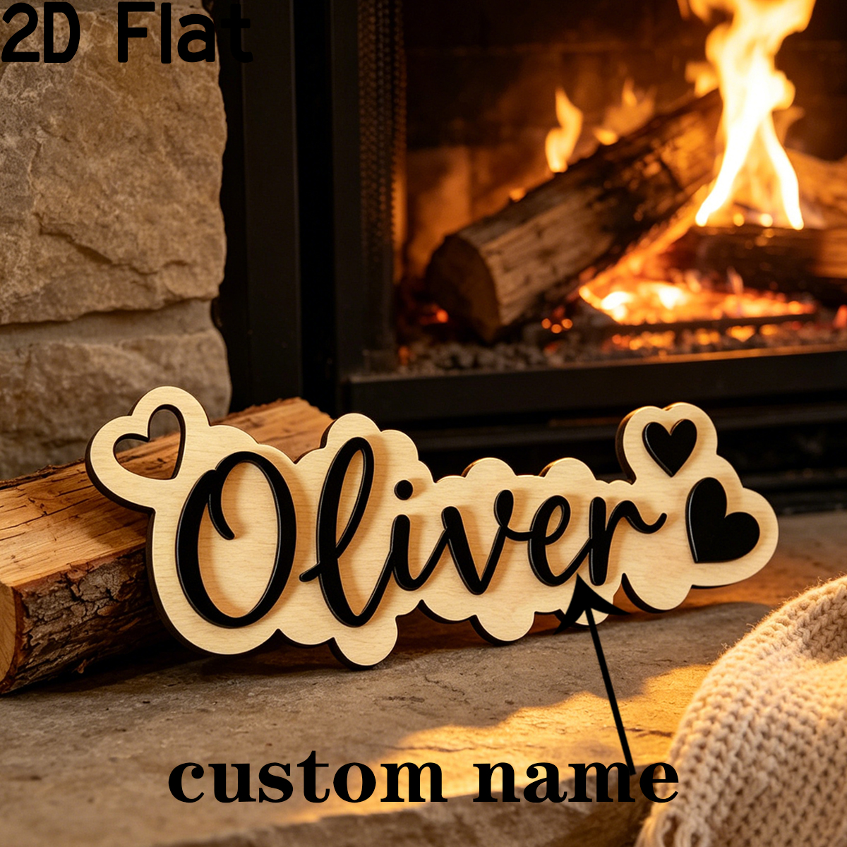 1Pc Custom Love Decor Wooden A - Baby Nursery Name ulasan dan harga