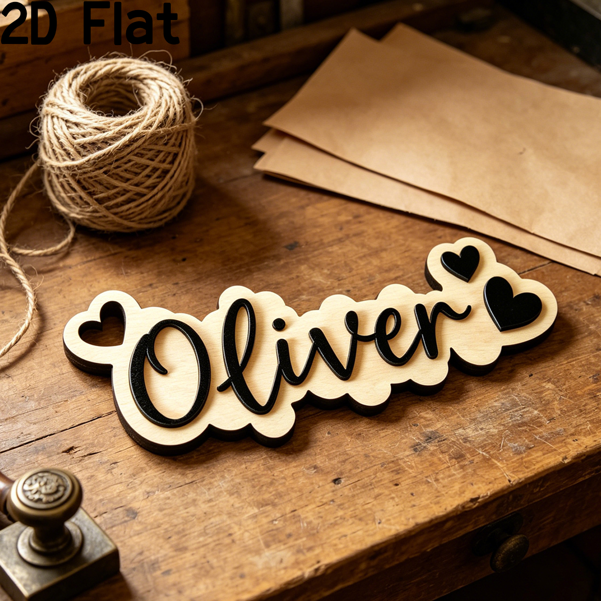 1Pc Custom Love Decor Wooden A - Baby Nursery Name ulasan dan harga