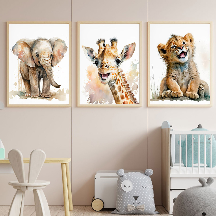 Elephant Giraffe Lion Tiger Ze - Baby Nursery Elephant ulasan dan harga