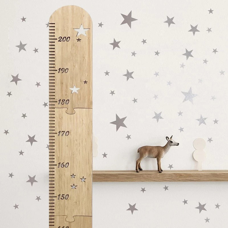 5 Sheets Nordic Wooden Kids He - Baby Nursery Stickers ulasan dan harga