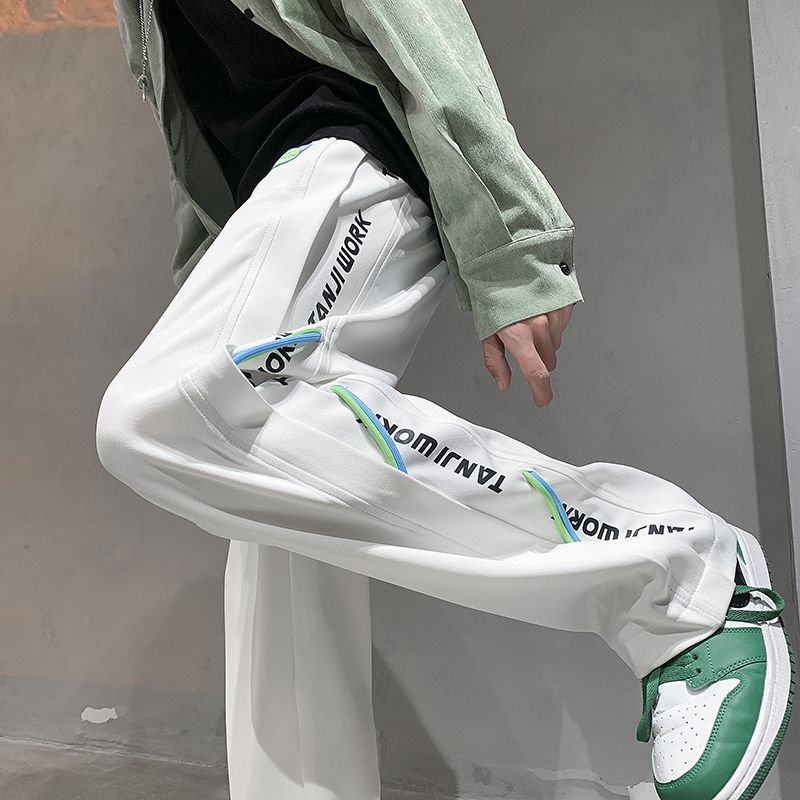 Autumn White Casual Pants Men  - Drawer Dresser White ulasan dan harga