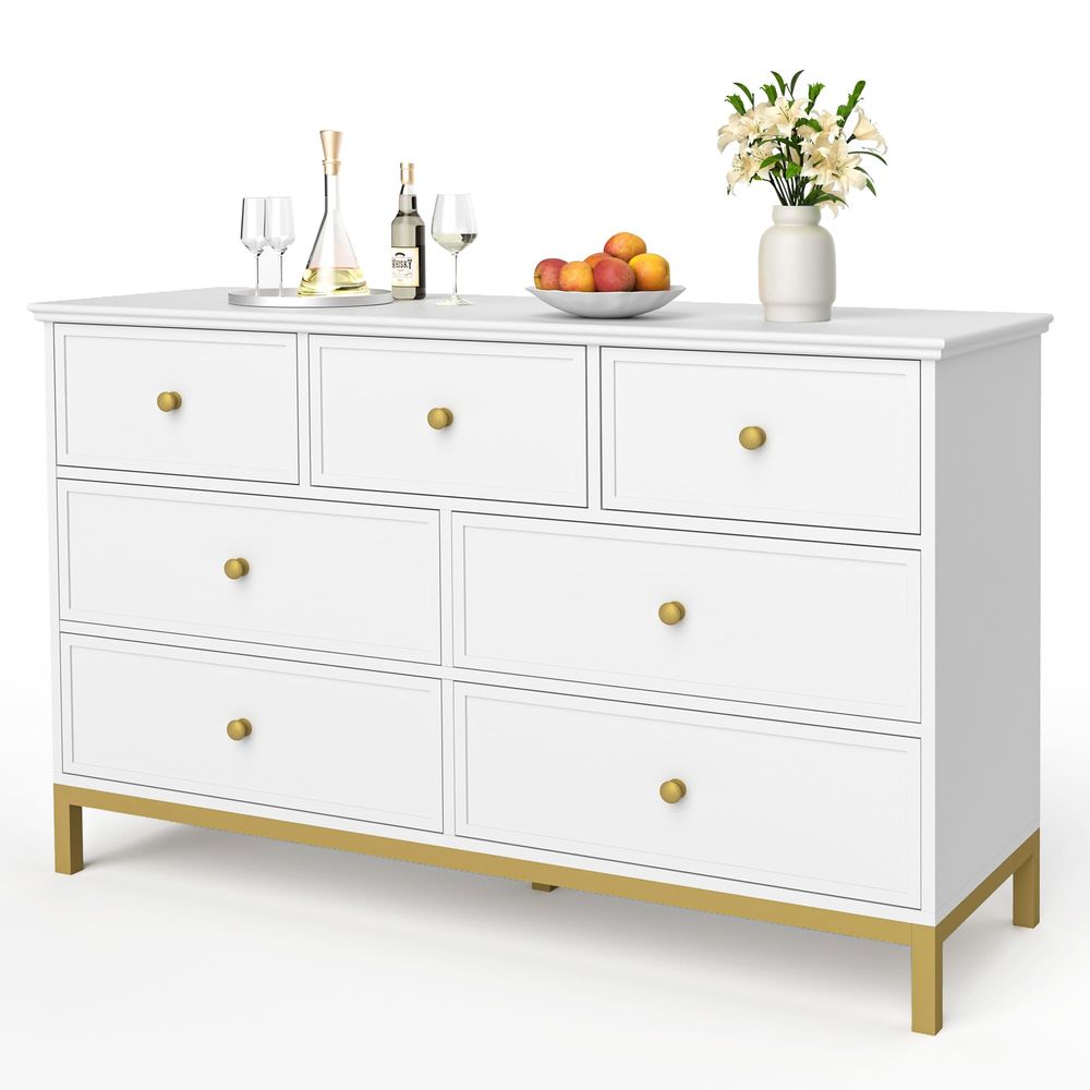 Modern 7Drawer White Dresser,4 - Drawer Dresser White ulasan dan harga