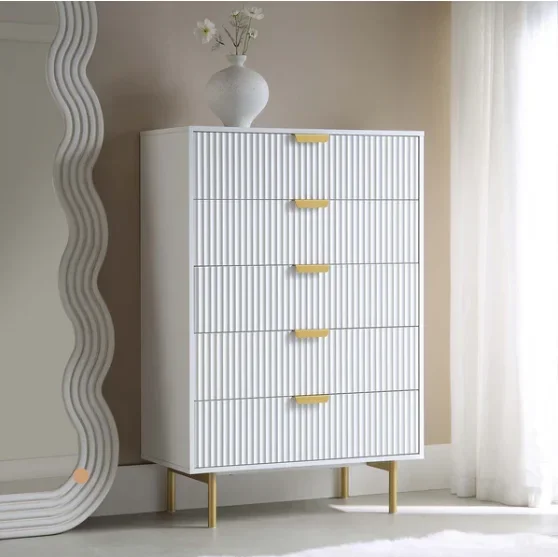 A Modern Style Large Storage S - Drawer Dresser White ulasan dan harga
