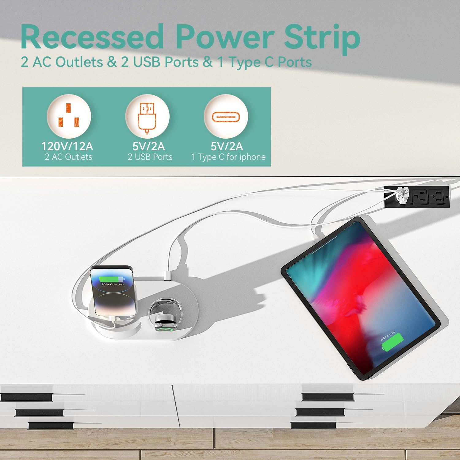 Dresser with Power Outlets Woo - Drawer Dresser White ulasan dan harga