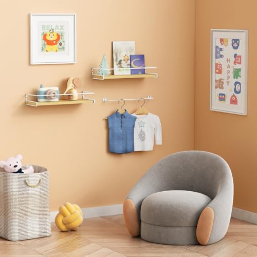 Floating Shelves for Wall with - Baby Nursery Books ulasan dan harga