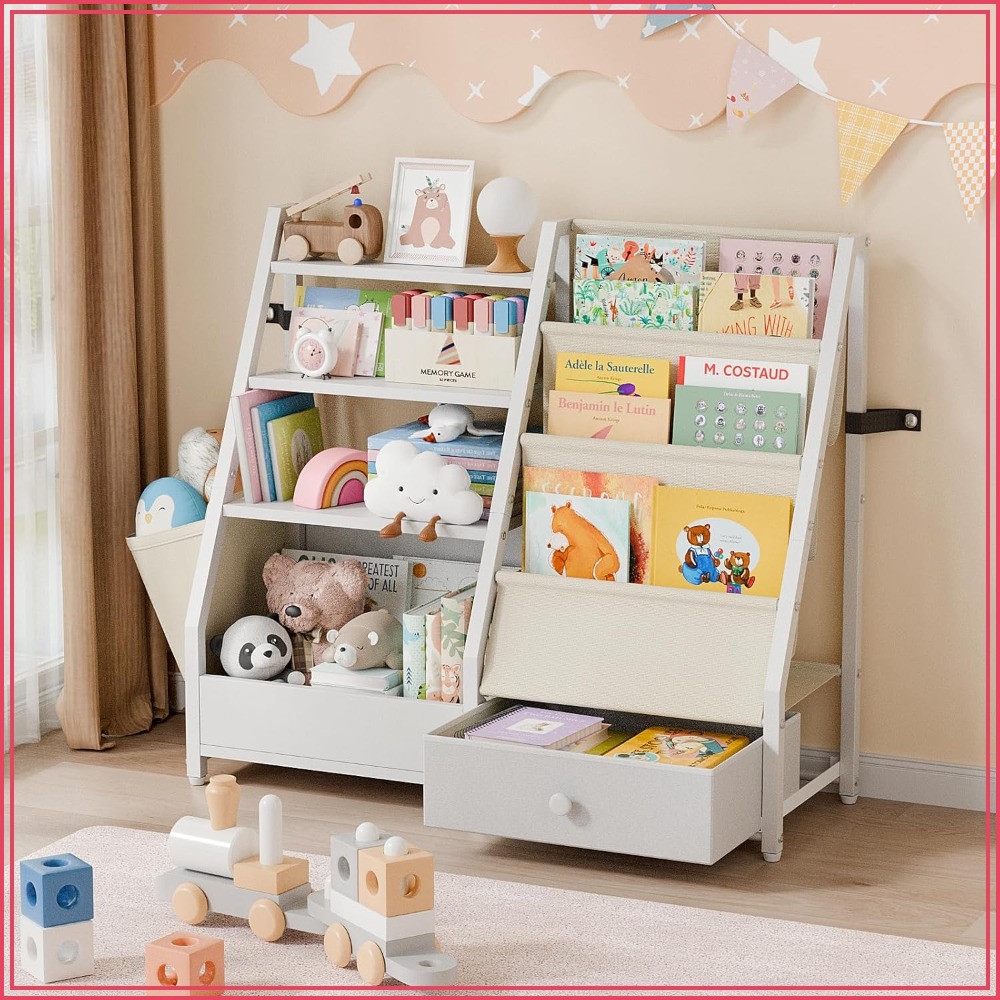 Kids Bookshelf and Toy Storage - Baby Nursery Books ulasan dan harga