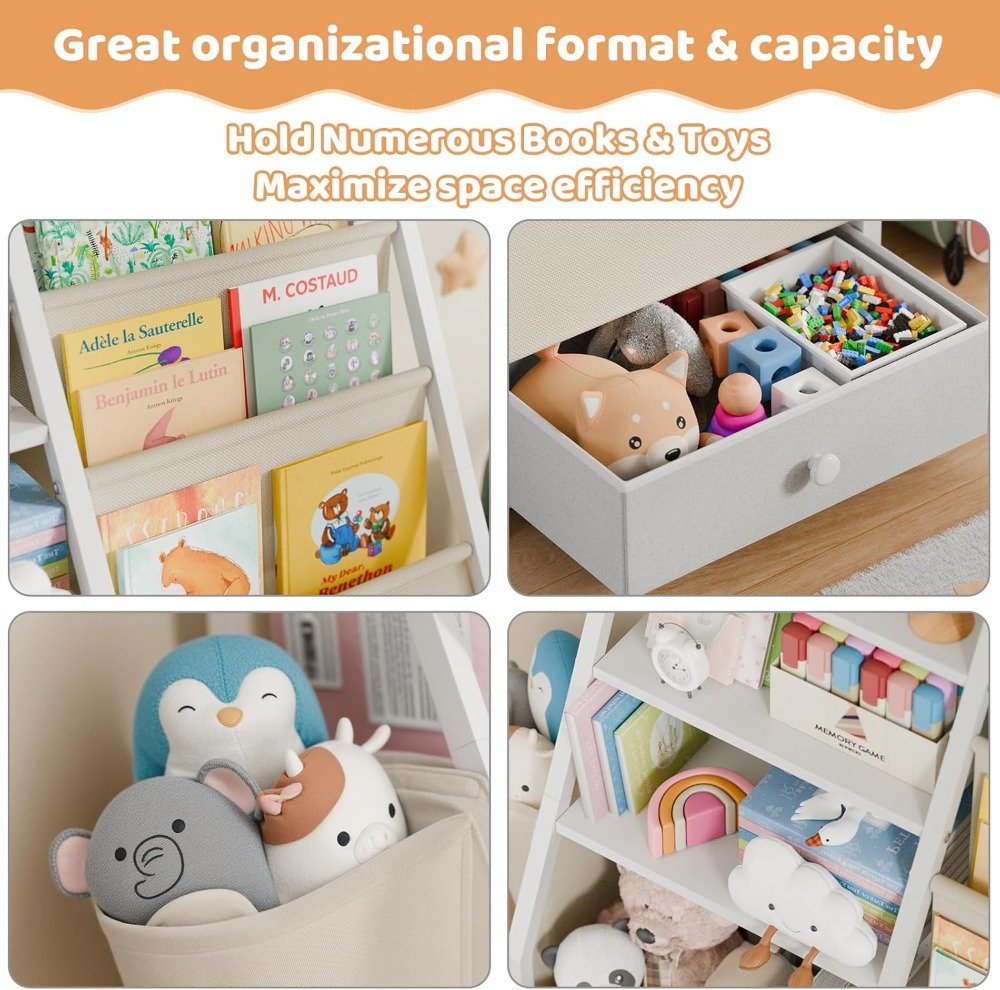 Kids Bookshelf and Toy Storage - Baby Nursery Books ulasan dan harga