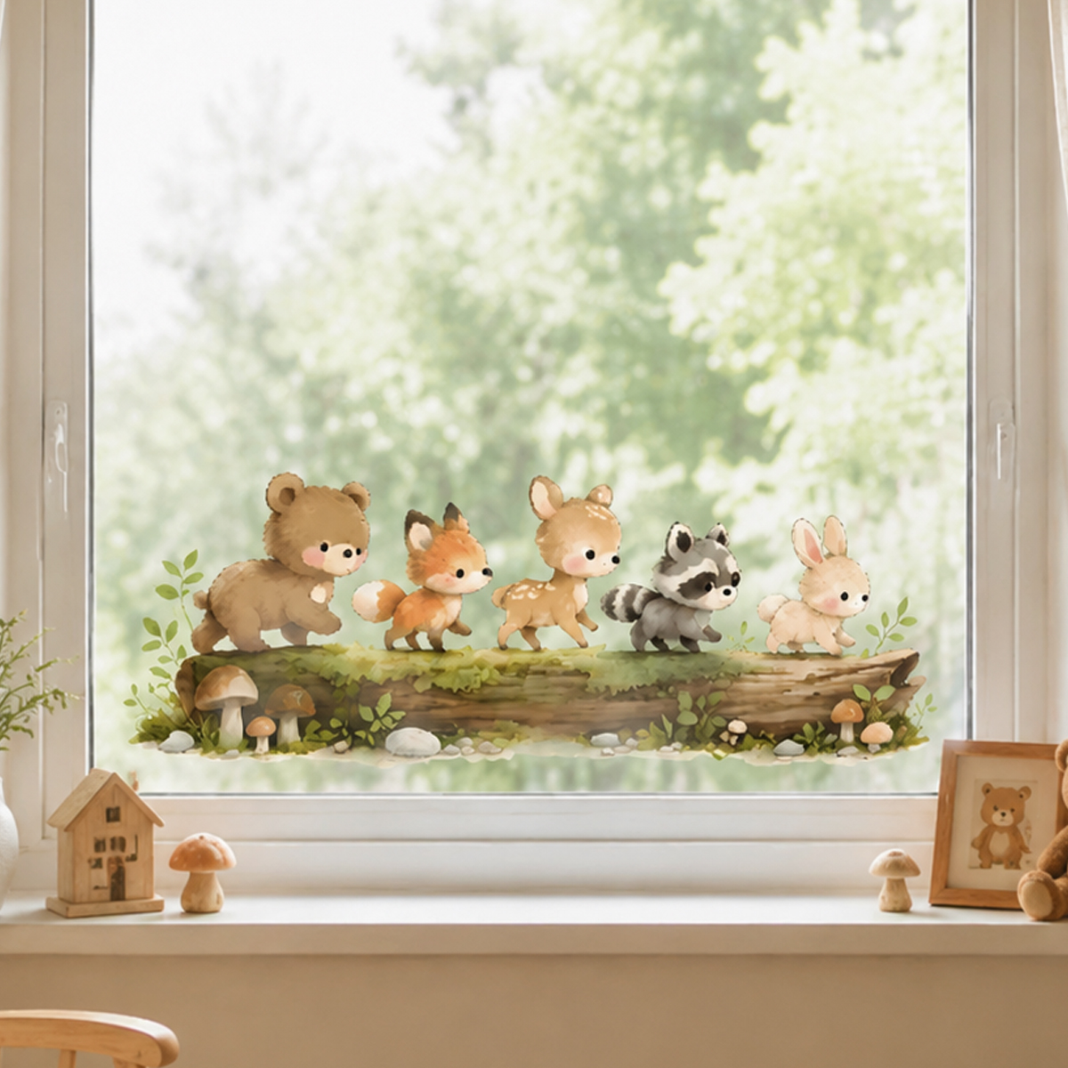 Nursery Forest Animals Window  - Baby Nursery Stickers ulasan dan harga