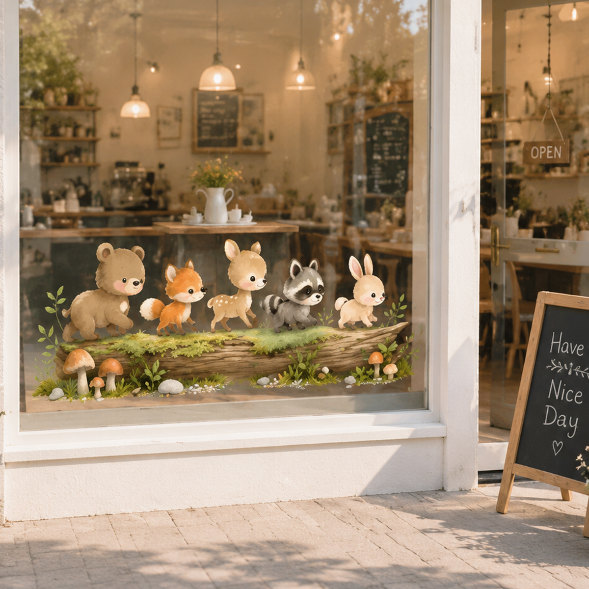 Nursery Forest Animals Window  - Baby Nursery Stickers ulasan dan harga