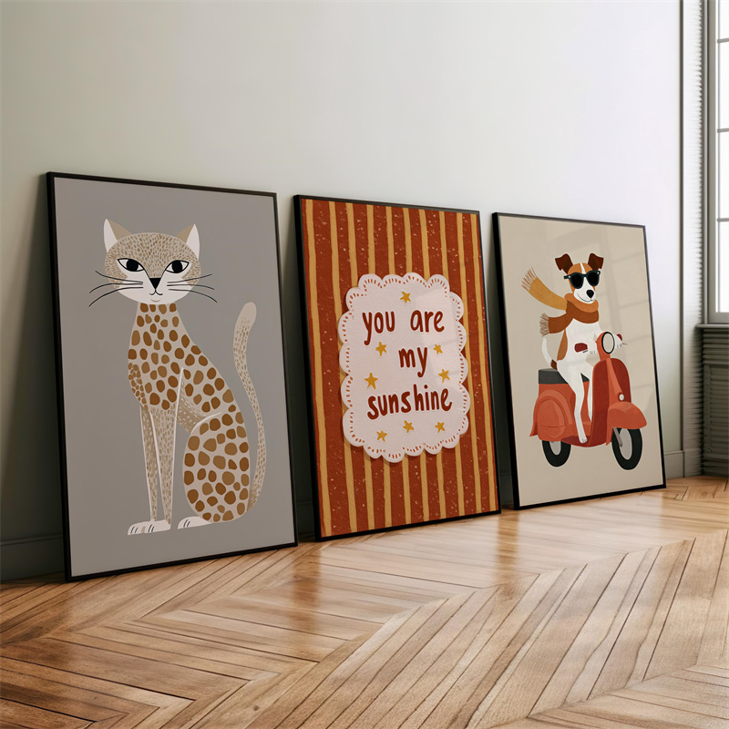 1/3pcs Set Cheetah and Dog Pos - Baby Nursery You Are My Sunshine ulasan dan harga