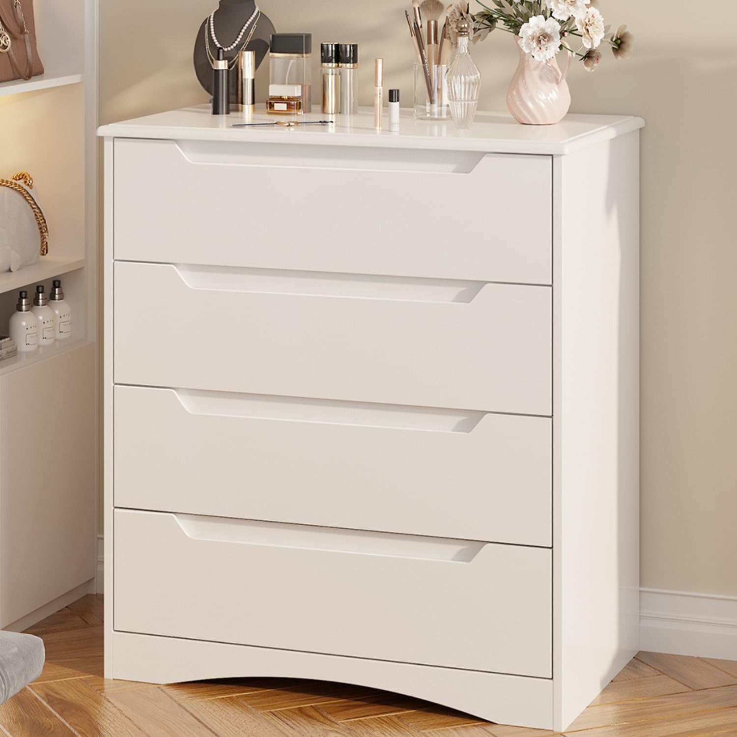 4 Drawer Dresser Bedroom Anti- - Drawer Dresser White ulasan dan harga