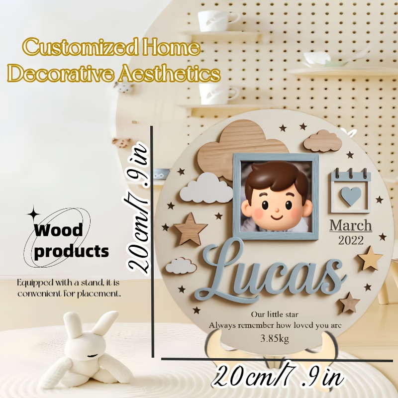 Personalized Baby Photo Frame, - Baby Nursery Name ulasan dan harga