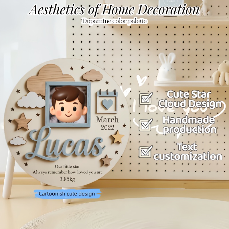 Personalized Baby Photo Frame, - Baby Nursery Name ulasan dan harga