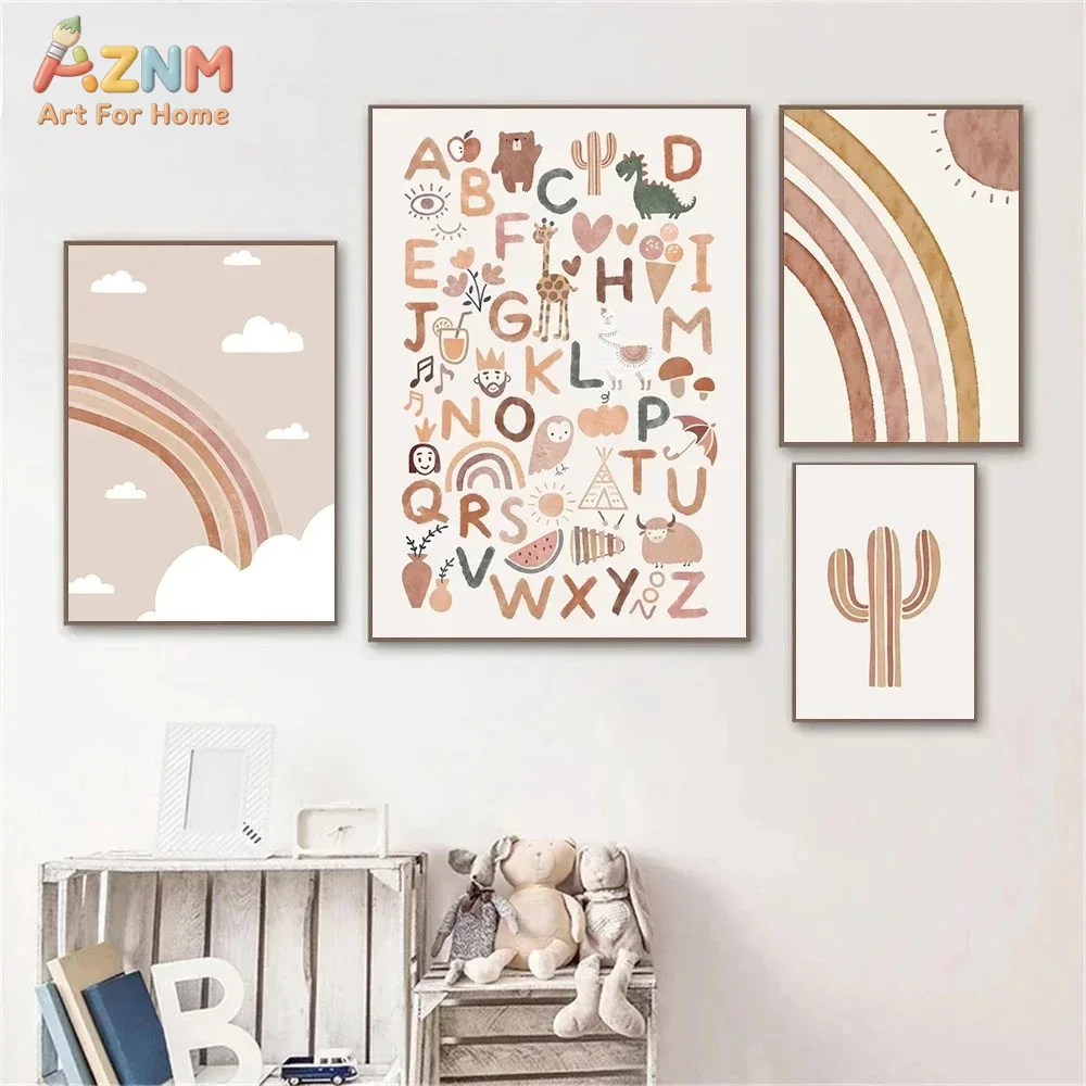 AZNM Boho Nursery Unframed Can - Baby Nursery You Are My Sunshine ulasan dan harga