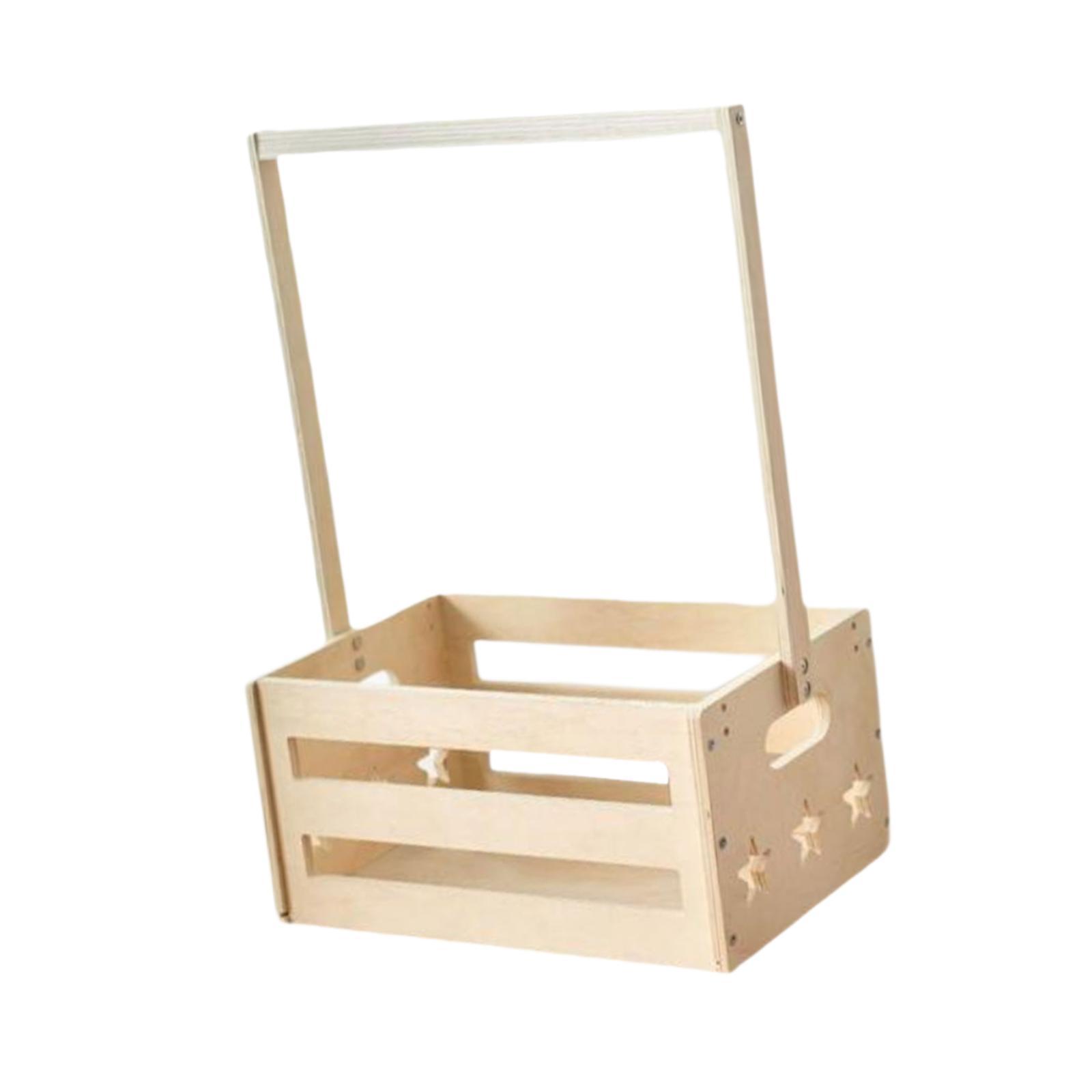 Wooden Storage Basket with Han - Baby Nursery Handles ulasan dan harga