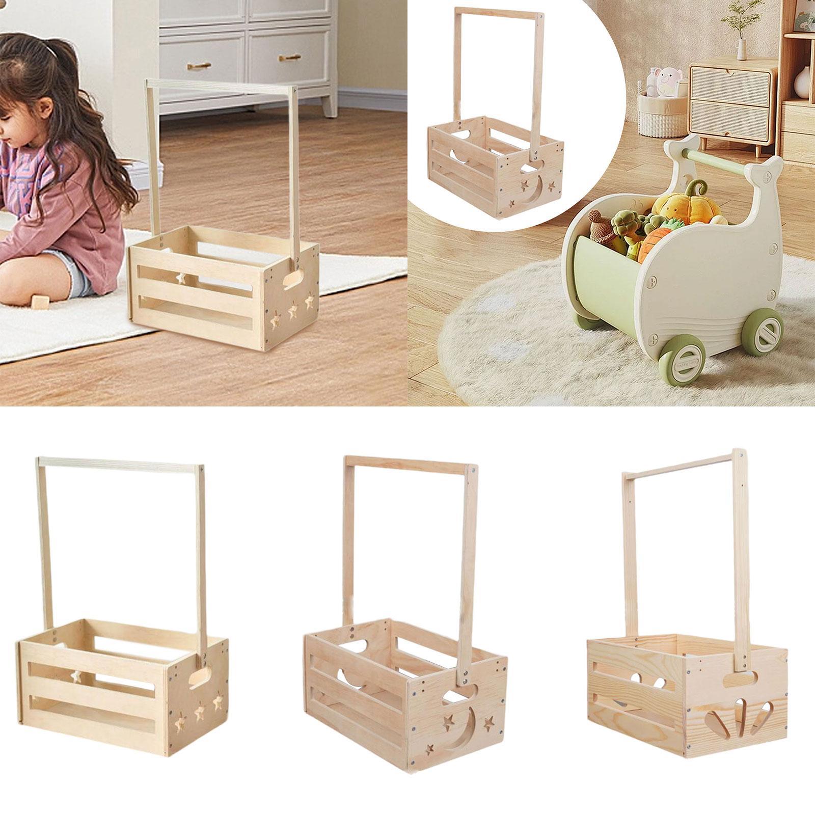 Wooden Storage Basket with Han - Baby Nursery Handles ulasan dan harga