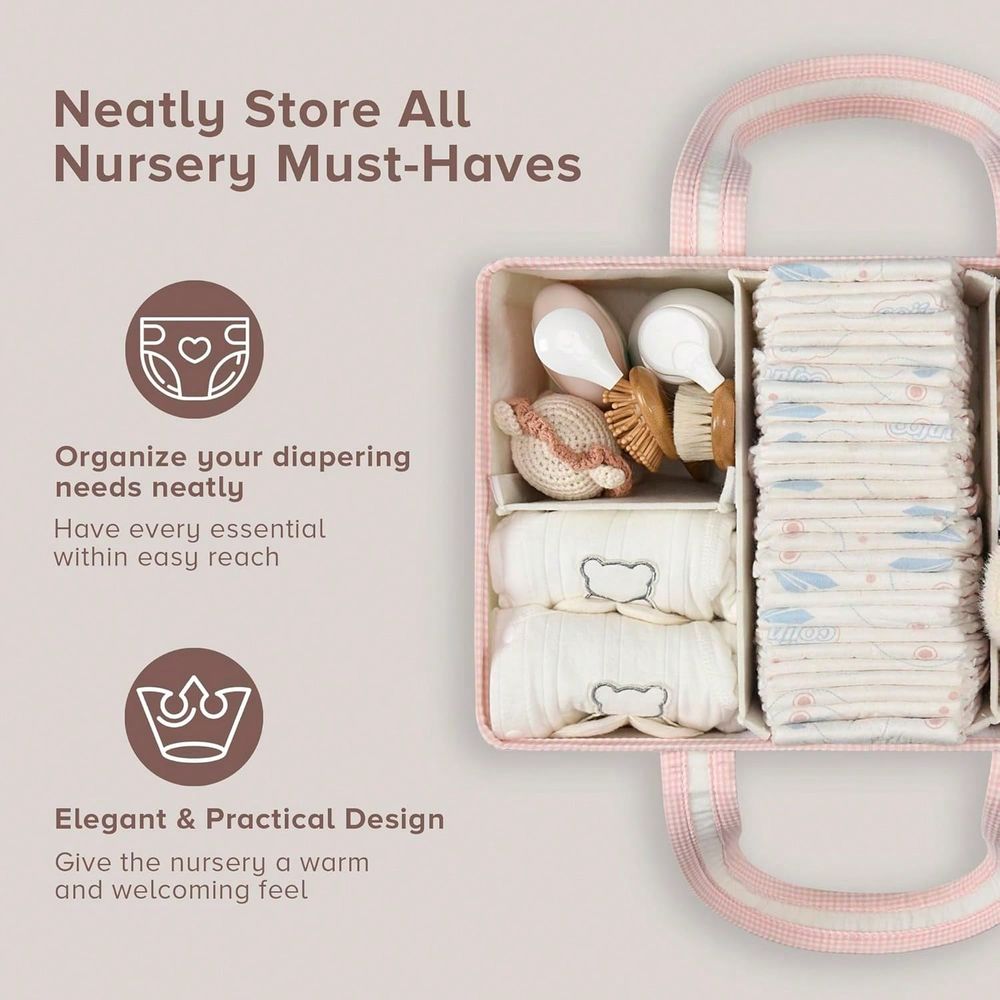 Diaper Caddy Organizer With Ha - Baby Nursery Handles ulasan dan harga