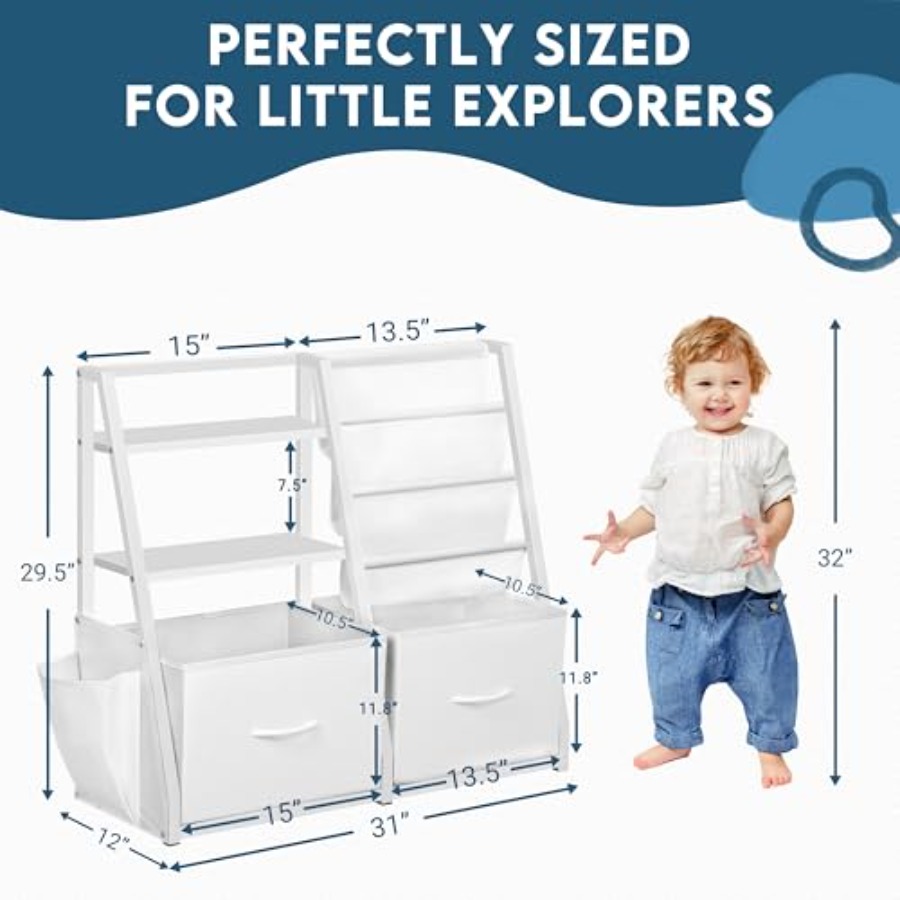 Bookshelf and Toy Storage Book - Baby Nursery Books ulasan dan harga