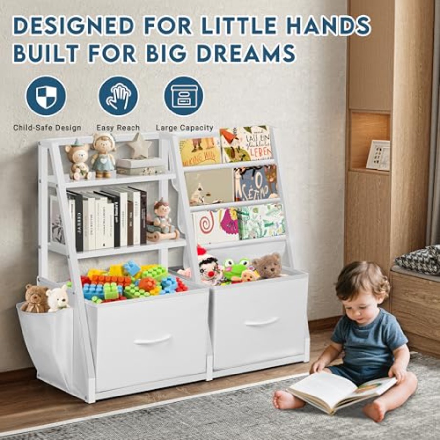 Bookshelf and Toy Storage Book - Baby Nursery Books ulasan dan harga