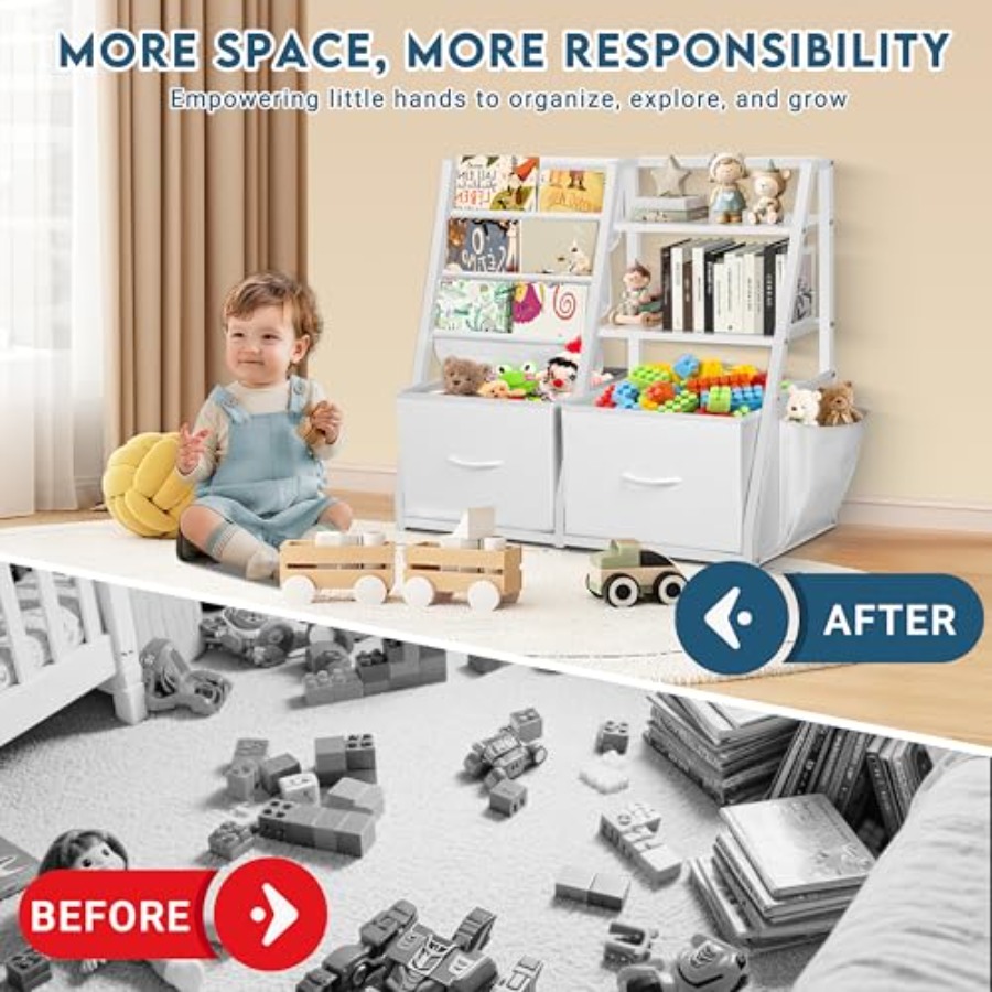 Bookshelf and Toy Storage Book - Baby Nursery Books ulasan dan harga