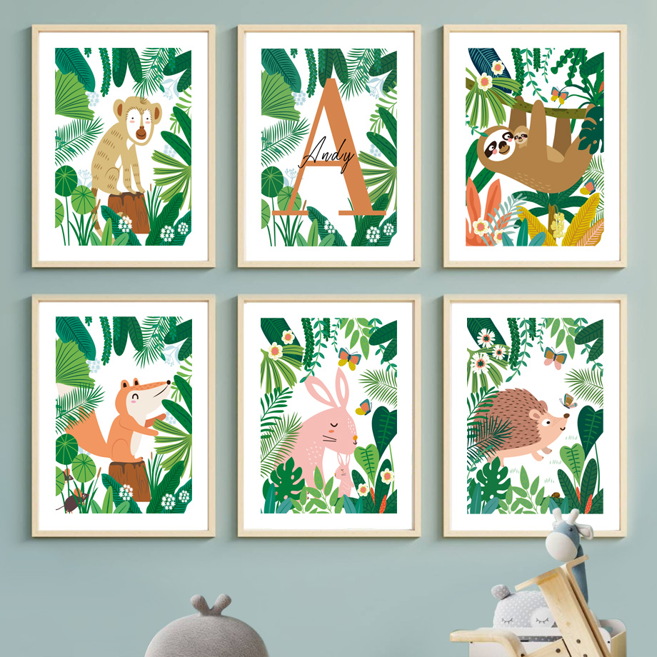 Jungle Safari Nursery Wall Art - Baby Nursery Gender Neutral ulasan dan harga