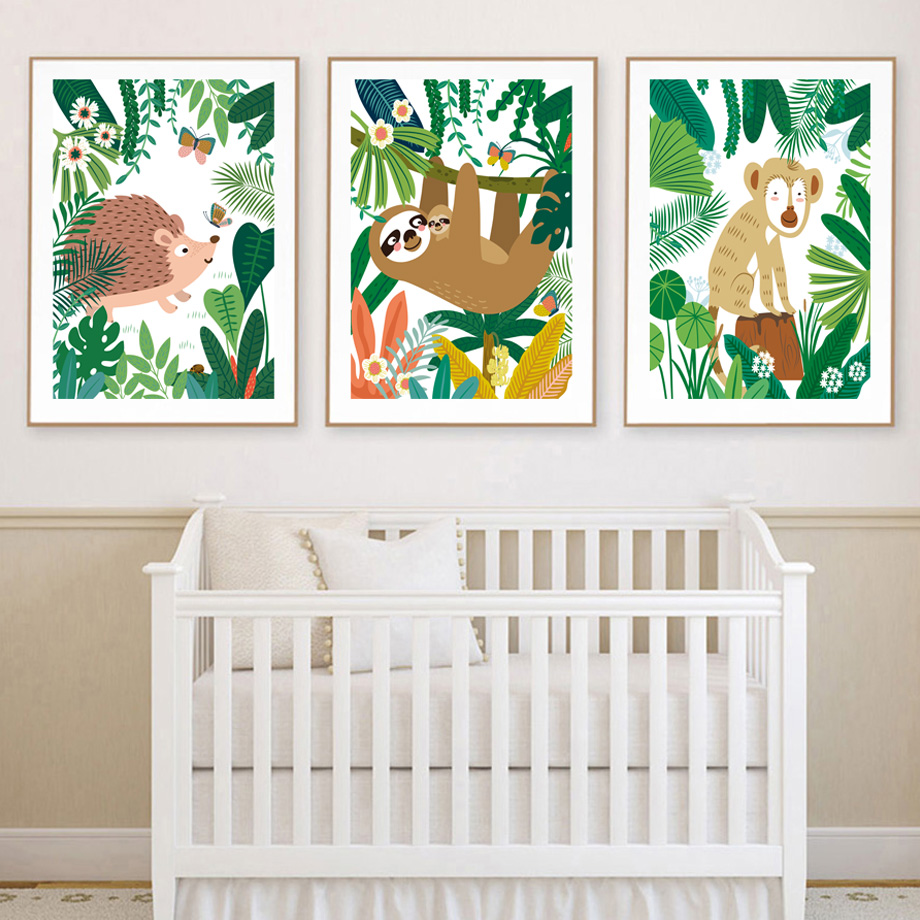 Jungle Safari Nursery Wall Art - Baby Nursery Gender Neutral ulasan dan harga